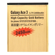 2450mAh High Capacity Business Replacement Battery for Samsung Galaxy Ace 3 /S7272/S7270/S7898 High quality mobile phone Battery