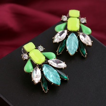 J Brand Inspired Designs Crew Honey Bee Neon Green Neon Yellow Crystals Earrings E1651