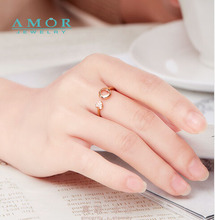AMOR BRAND THE FLOWER OF LOVE SERIES 100 NATURAL DIAMOND 18K ROSE GOLD RING JEWELRY JBFZSJZ272
