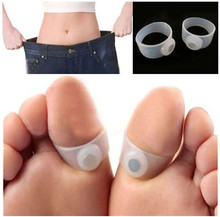BE101 Freeshipping 1pair Silicone Foot Massage Toe Ring Fat Burning Weight Loss Health Care Portable Weight