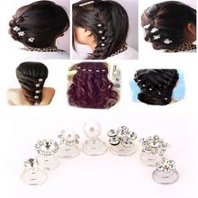 Clear Crystal Twists Spins Hair Pin Bridal Rhinestone Hairpin Fashion Wedding Jewelry Hair Ornaments Accessories 65459-65465