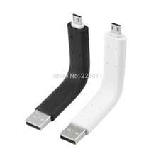Bendable Micro USB Sync Data Charger Cable Stand For Samsung S3 S4 HTC Smart Cell phone