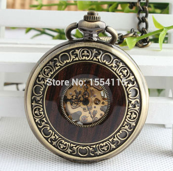 ... Wood Inlay Skeleton Flip Mechanical Pocket Watch Christmas Gift Watch ... Wood Inlay Skeleton Flip Mechanical Pocket Watch Christmas Gift Watch