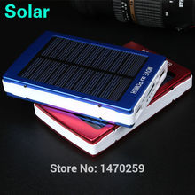 2015 New Portable Solar Charger Mobile Power Bank 10000mah Charging Dual USB External Battery freeshipping for