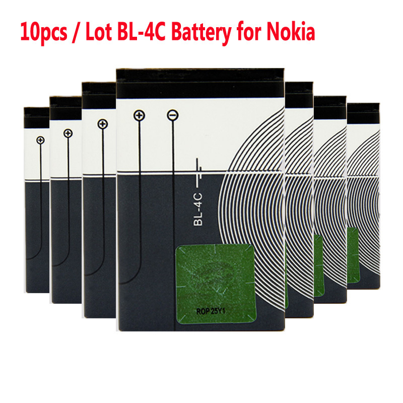 10pcs Lot Wholesale Good Quality BL 4C Mobile Phone Battery Batteries for Nokia 1202 1265 1325