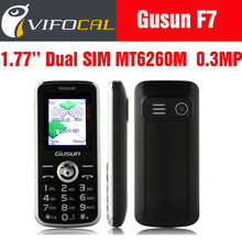New Cheap Mobile Phone Gusun F7 Elder People Dual SIM Ultra thin Flashlight Big Keyboard Loud