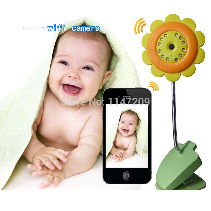 Sunflower Design WIFI Camera Wireless Baby Monitor IP Camera DVR Night Vision Mic For IOS iPhone