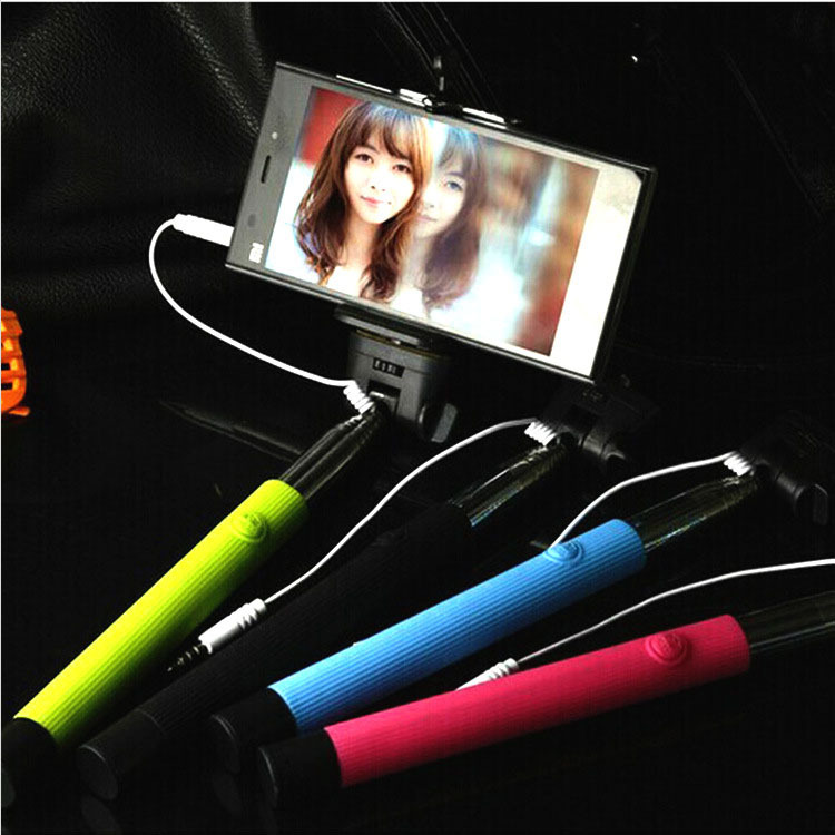 2015 New Extendable portrait Handheld selfie stick With grooves on monopod for IOS SAMSUNG Camera Photo