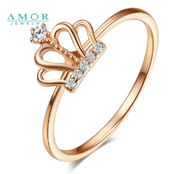 AMOR BRAND THE FLOWER OF LOVE SERIES 100 NATURAL DIAMOND 18K ROSE GOLD RING JEWELRY JBFZSJZ278