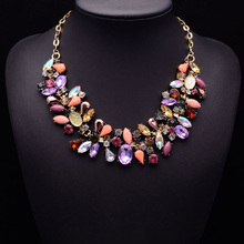 New design Fashion Brand luxury Crystal Necklaces & Pendants Waterdrop Vintage choker statement necklace women jewelry FHA0227