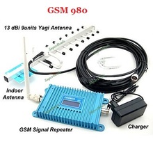 LCD Display GSM980 GSM 900MHz Mobile Phone Signal Repeater GSM Signal Booster Yagi Antenna with 10M