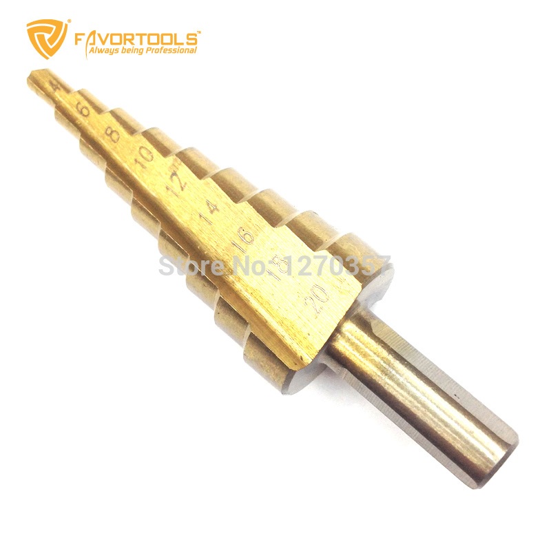 1 peça de 4-20mm HSS passo Drill bit cortador ferramenta titânio revestid