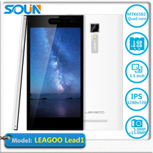 5.5 inch Original Leagoo Lead 1 Mobile Phone HD 1280×720 MT6582 Quad core 1GB 8GB Android 4.4 Ultra 6.9mm 13MP Cell Smartphone