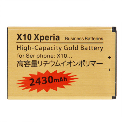2430mAh High Capacity Gold Business Mobile phone Battery for Sony Ericsson Optimus X10 Xperia 