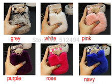 7 Colors Rex Rabbit Fur Case For iPhone 6 4 7 inch Fox head Luxury Diamond