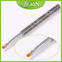 4 BQAN Metal Handle Nylon Hair Nail Brush Oval Nail Gel Art Brush 10pcs lot