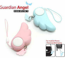 Angel wings women against the wolves Ms self defense electronic alarm Lovely pendant mobile phone bag