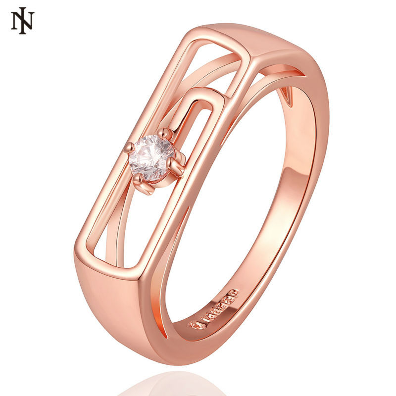 super price New 2015 18k rose gold rings wedding rings fine jewelry rings for women best