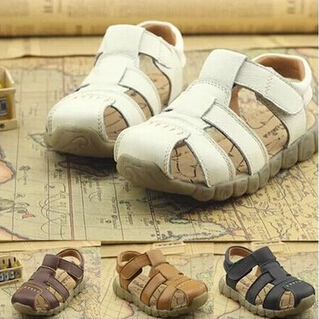 2015 новый натуральная кожа сандалии ребенок мужского пола сандалии обувь дети мальчик летние сандалии бесплатная доставка