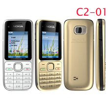 Original mobile phone Nokia C2-01 Duad Band 3G phone 3.2MP Camera FM MP3 MP4 PlayerQWERTY Keyboard Refurbished