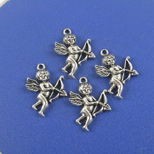 22pcs Tibetan silver tone Cupid and his bow love charms h1479
