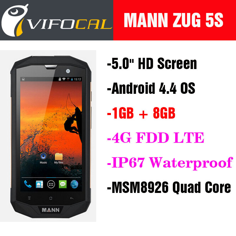 Original MANN ZUG 5S IP67 4G FDD LTE Rugged Phone Waterproof MSM8926 Quad Core 5 0