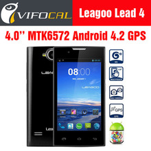 Original Leagoo Lead 4 MTK6572 Dual Core Smart Mobile Phone Android 4 2 OS 4 0