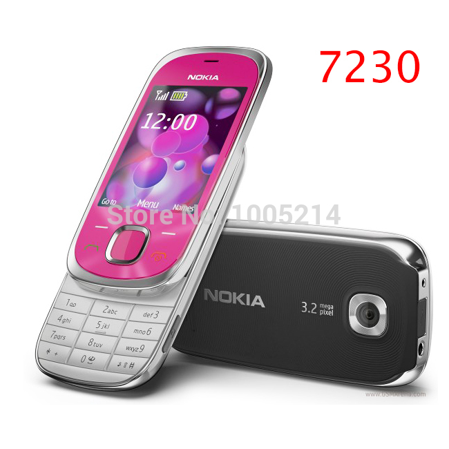 Refurbished Original Nokia 7230 mobile phone 3 2MP Camera Bluetooth FM JAVA MP3 Support Russian keyboard