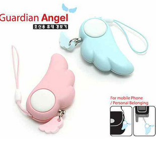 Angel wings women against the wolves Ms self defense electronic alarm Lovely pendant mobile phone 200pcs