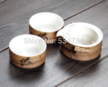 gaiwan Openwork Blue and white porcelain Ceramic tea sets Kung Fu Tea Celadon Quik Cup One