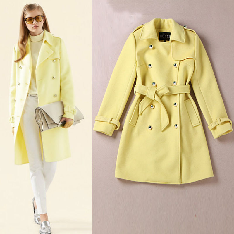 Womens wool coats and jackets High end brands 100 Cashmere autumn and winter coat wool double