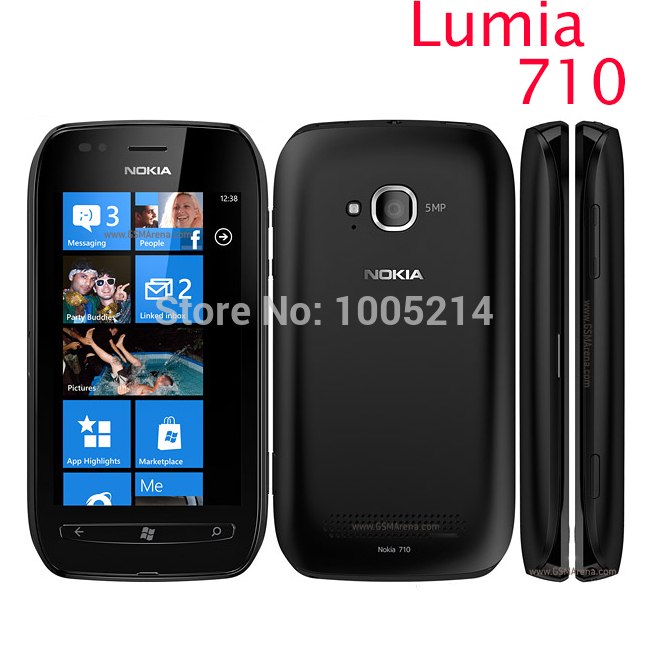 Refurbished Lumia 710 Original Nokia Sabre WIFI 3G GPS 5MP 3 7 Touch Screen 8GB Internal