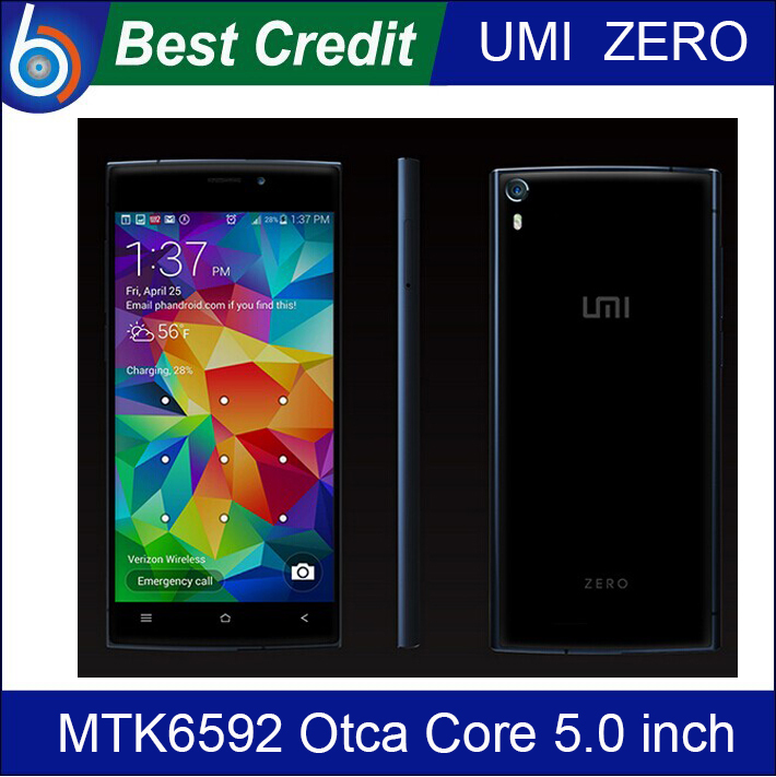 100 Original UMI ZERO MTK6592 2 0 GHz Otca Core 16GB RAM 5 Inch Corning Gorilla