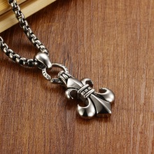 Fashion Jewelry Anchor Design Pendants Punk Rock Stainless Steel Personality Necklaces for Cool Man Box Link