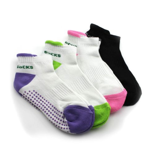 4 Colors Women s Rubber Dots Anti Slip Socks Sport Exercise Hosiery Comfort