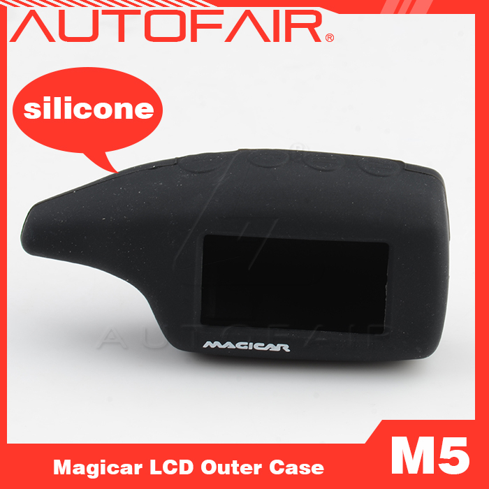 Capa de silicone preto de Magicar 5 Scher Khan de frete grátis Magicar 5 Scher Khan LCD em dois sentidos de alarme remoto único caso de silicone 