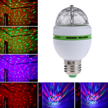 E27 3W Colorful Auto Rotating RGB LED Bulb Stage Light Party Lamp Disco Free Shipping 1STL