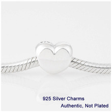 L216 New Authentic 925 Sterling Silver Screw Core Love Heart Stopper Charms Bead DIY Jewelry fits