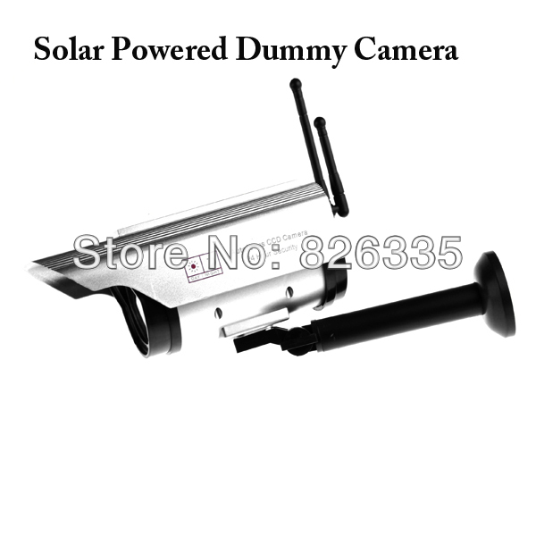 Cheap Solar Powered Fake Dummy Security CCD Bullet Camera with Red Blinking LED Flashing Lights for