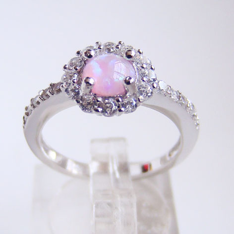 100-925-Silver-Pink-Opal-Rings-For-Women-Wedding-Opal-Ring-Fine-Cheap ...