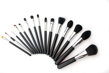 Hot sale 15pcs black color makeup brushes professional maquiagem luxury ornament and brush set of styling