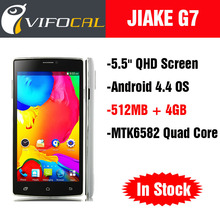 Original JIAKE G7 Smart Mobile Phones MTK6582 Quad Core 5.5” QHD Android 4.4 RAM 512MB + ROM 4GB 8.0MP GPS 3G WCDMA – Unlocked