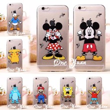 2015 newest For Apple iphone 6 case 4.7 inch Transparent Cute Cartoon Darts Mickey Snow White Phone cases Back cover cell phones