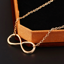 Wholesale New hot Fashion Luxury Charm Alloy Chain Infinity pendant necklace jewelry Statement long necklace for