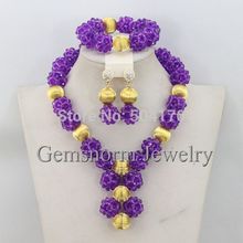 Perfect African Bridal Jewelry Set 2015 Fashion Women Jewelry Set Handmade Style Nigerian Beads Free Shipping