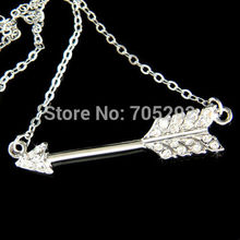 Crystal Cupid Angel Love Arrow Chain Valentines Day Jewelry Necklace