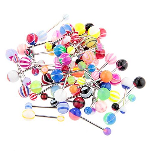 2015 Hot 50 Multi Colors Body Jewelry Belly Tongue Lip Piercing Fashion