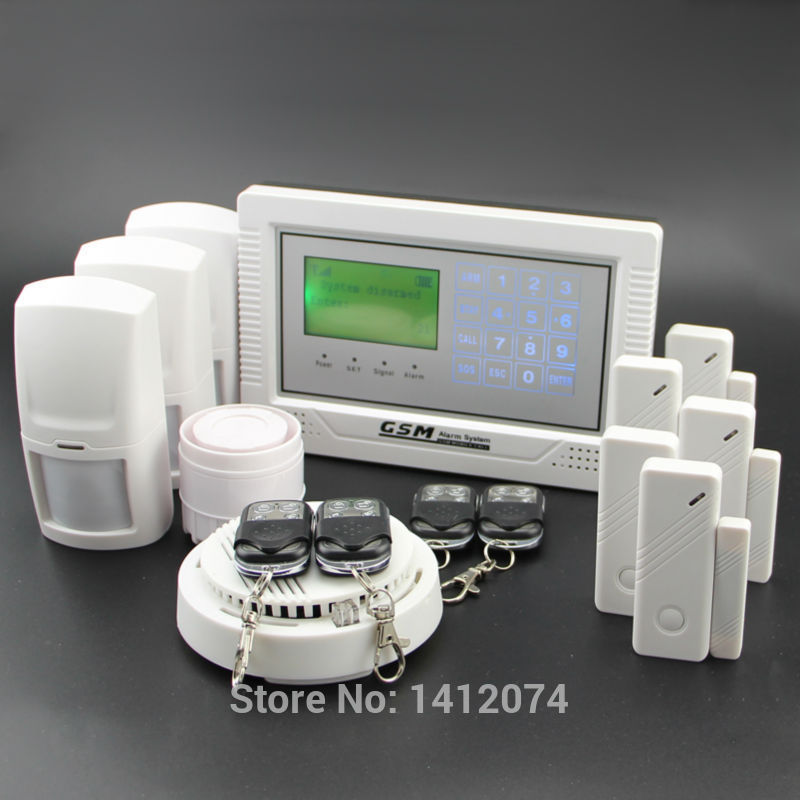 Touch LCD display GSM wireless home security alarm system Intelligent Mobile Call GSM Alarm System W