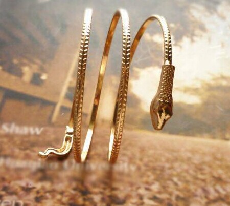Hiphop Steampunk Personalized gold snake wrap bracelets bangles korean luxury pulsera mujer pulseiras femininas brazalete gift