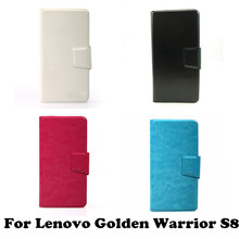 Business Patten PU Leather Universal Wallet Flip Stand Cover Phone Case for Lenovo Golden Warrior S8